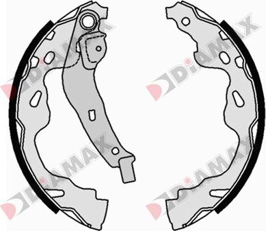 Diamax N01091 - Комплект тормозных колодок, барабанные autodnr.net