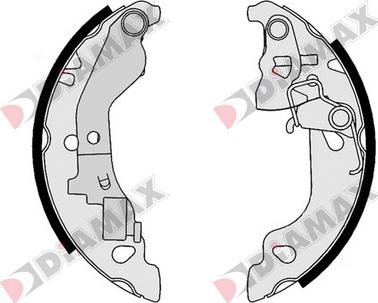 Diamax N01122 - Комплект тормозных колодок, барабанные autodnr.net