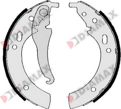 Diamax N01135 - Комплект тормозных колодок, барабанные autodnr.net