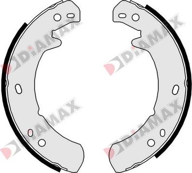 Diamax N01158 - Комплект тормозов, ручник, парковка autodnr.net