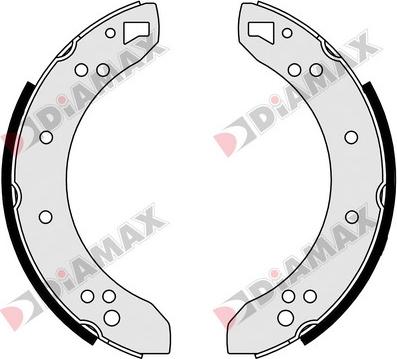 Diamax N01169 - Комплект тормозных колодок, барабанные autodnr.net