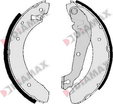 Diamax N01185B - Комплект тормозных колодок, барабанные autodnr.net