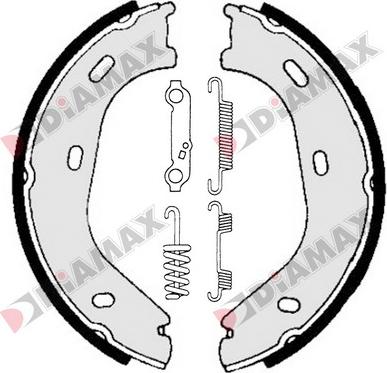 Diamax N01187 - Комплект тормозов, ручник, парковка autodnr.net