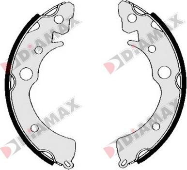 Diamax N01232 - Комплект тормозных колодок, барабанные autodnr.net