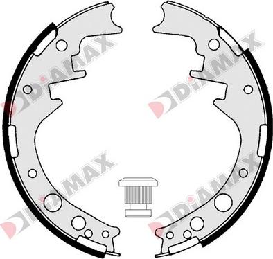 Diamax N01240 - Комплект тормозных колодок, барабанные autodnr.net