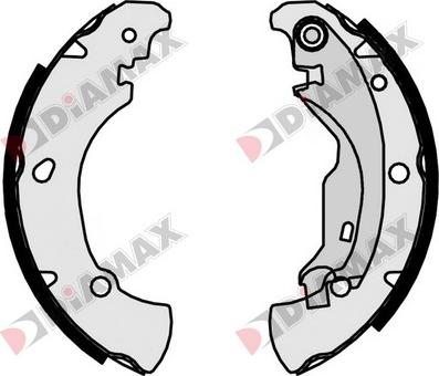 Diamax N01273 - Комплект тормозных колодок, барабанные autodnr.net