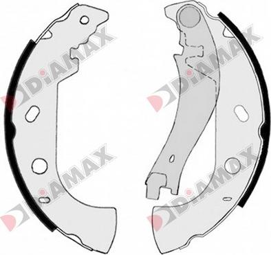 Diamax N01276 - Комплект тормозных колодок, барабанные autodnr.net