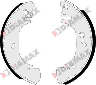 Diamax N01283 - Комплект тормозных колодок, барабанные autodnr.net