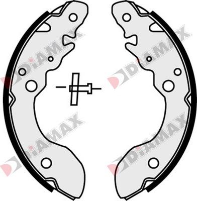 Diamax N01285 - Комплект тормозных колодок, барабанные autodnr.net