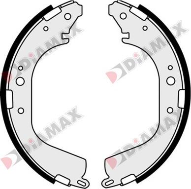 Diamax N01296 - Комплект тормозных колодок, барабанные autodnr.net