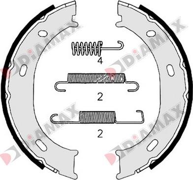 Diamax N01302 - Комплект тормозов, ручник, парковка autodnr.net