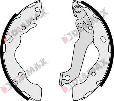 Diamax N01306 - Комплект тормозных колодок, барабанные autodnr.net