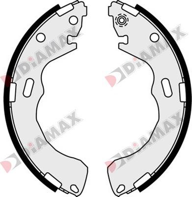 Diamax N01307 - Комплект тормозных колодок, барабанные autodnr.net