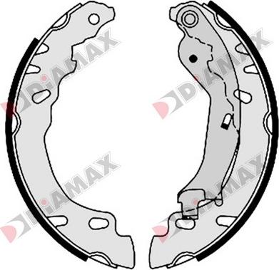 Diamax N01338 - Комплект тормозных колодок, барабанные autodnr.net