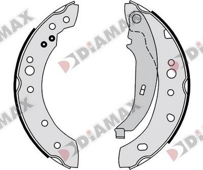 Diamax N01387 - Комплект тормозных колодок, барабанные autodnr.net