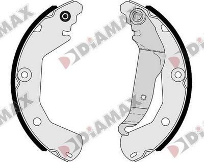 Diamax N01389 - Комплект тормозных колодок, барабанные autodnr.net