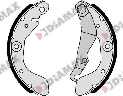 Diamax N01392 - Комплект тормозных колодок, барабанные autodnr.net