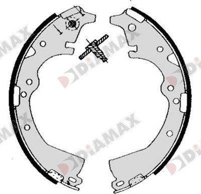 Diamax N01407 - Комплект тормозных колодок, барабанные autodnr.net