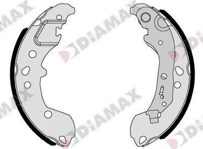 Diamax N01424 - Комплект тормозных колодок, барабанные autodnr.net