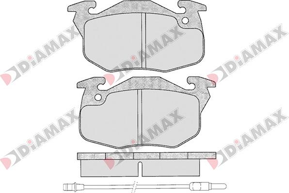 Diamax N09002 - Тормозные колодки, дисковые, комплект autodnr.net