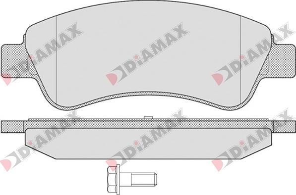 Diamax N09003 - Тормозные колодки, дисковые, комплект autodnr.net