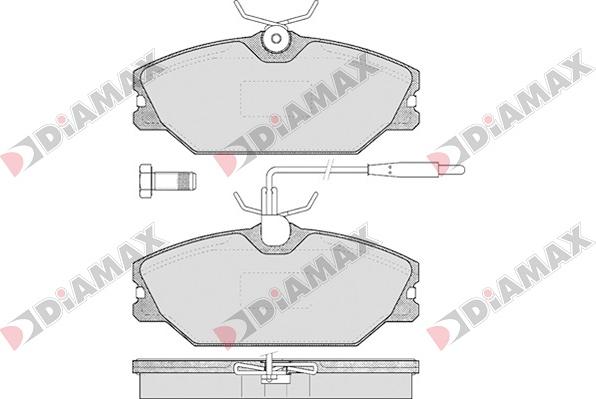 Diamax N09012 - Тормозные колодки, дисковые, комплект autodnr.net