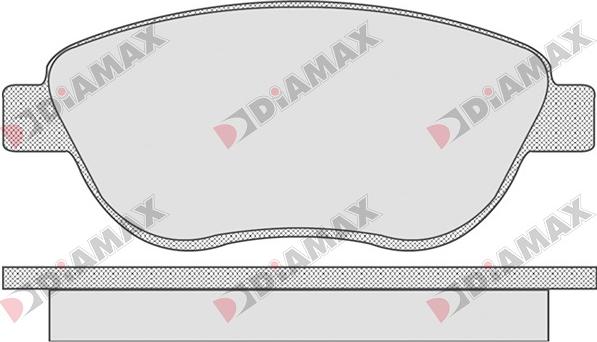 Diamax N09017 - Тормозные колодки, дисковые, комплект autodnr.net