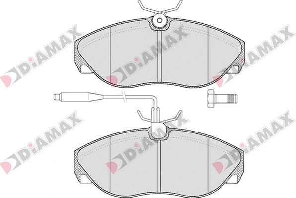 Diamax N09021 - Тормозные колодки, дисковые, комплект autodnr.net