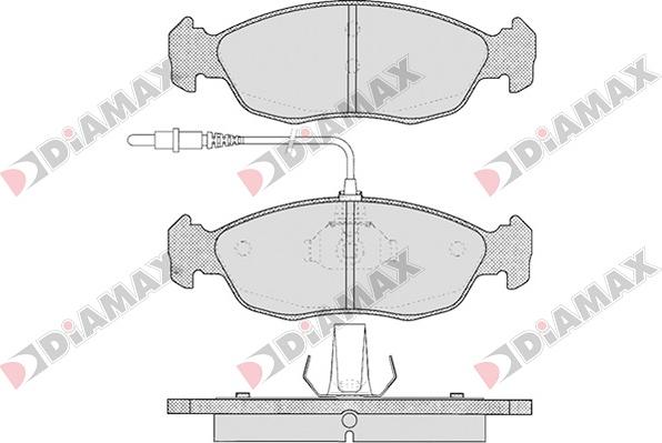 Diamax N09023 - Тормозные колодки, дисковые, комплект autodnr.net