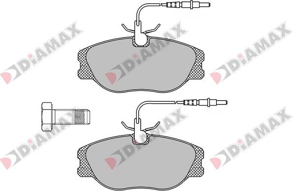 Diamax N09039 - Тормозные колодки, дисковые, комплект autodnr.net