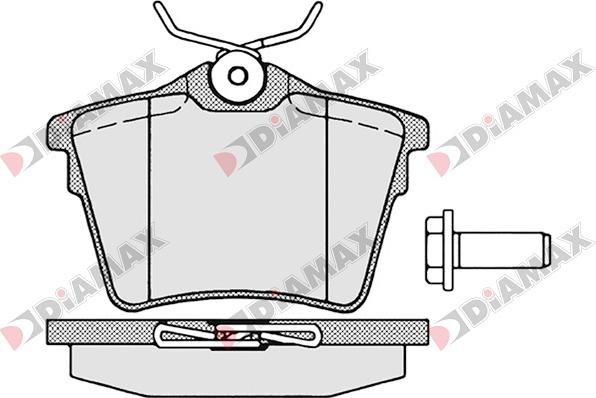 Diamax N09042 - Тормозные колодки, дисковые, комплект autodnr.net