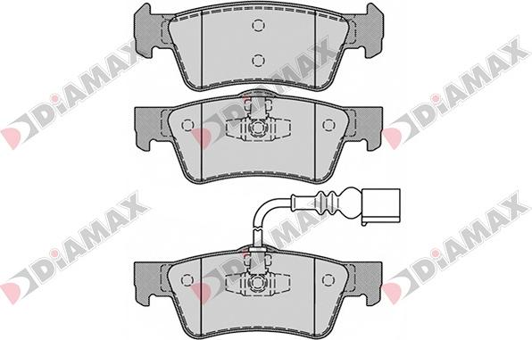 Diamax N09047 - Тормозные колодки, дисковые, комплект autodnr.net