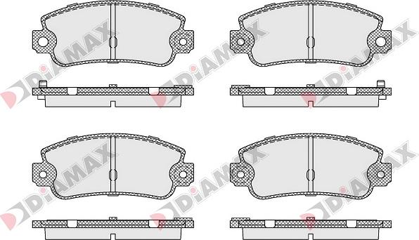 Diamax N09048 - Тормозные колодки, дисковые, комплект autodnr.net