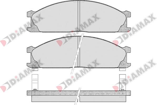 Diamax N09050 - Тормозные колодки, дисковые, комплект autodnr.net