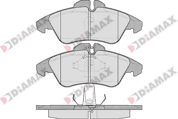 Diamax N09058 - Тормозные колодки, дисковые, комплект autodnr.net