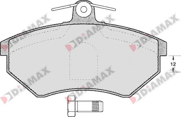 Diamax N09060 - Тормозные колодки, дисковые, комплект autodnr.net