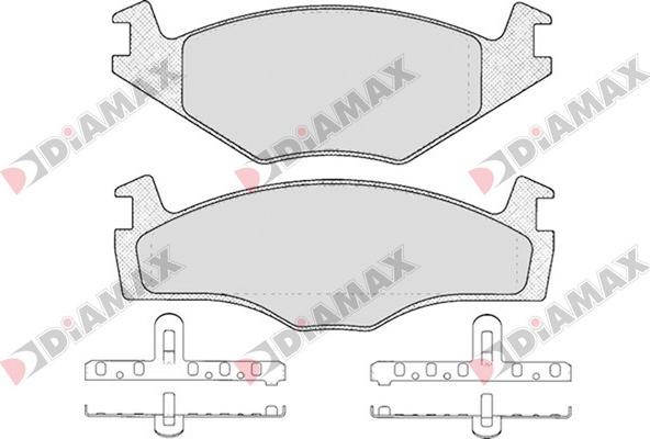 Diamax N09063 - Тормозные колодки, дисковые, комплект autodnr.net