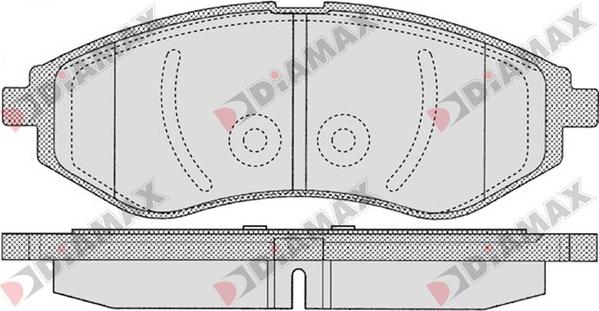 Diamax N09074 - Тормозные колодки, дисковые, комплект autodnr.net