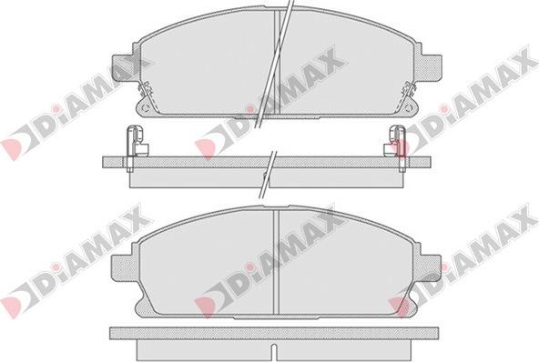 Diamax N09081 - Тормозные колодки, дисковые, комплект autodnr.net