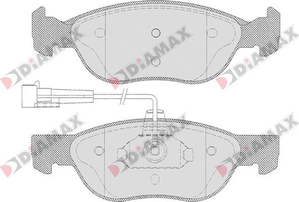 Diamax N09100 - Тормозные колодки, дисковые, комплект autodnr.net