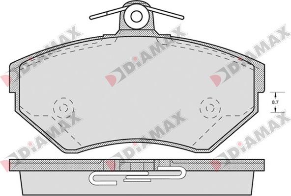 Diamax N09102 - Тормозные колодки, дисковые, комплект autodnr.net