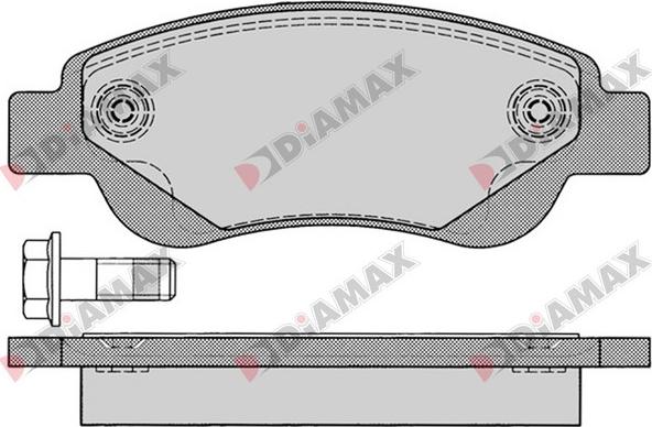 Diamax N09107 - Тормозные колодки, дисковые, комплект autodnr.net