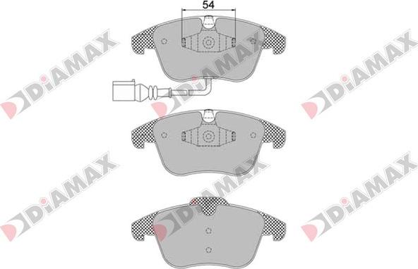 Diamax N09122 - Тормозные колодки, дисковые, комплект autodnr.net