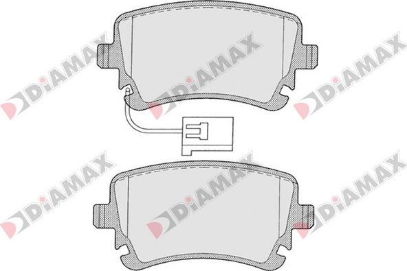 Diamax N09127 - Тормозные колодки, дисковые, комплект autodnr.net