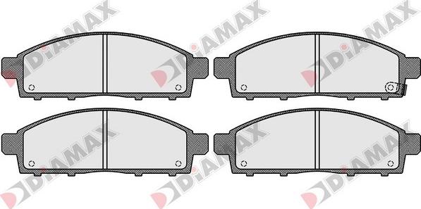 Diamax N09129 - Тормозные колодки, дисковые, комплект autodnr.net