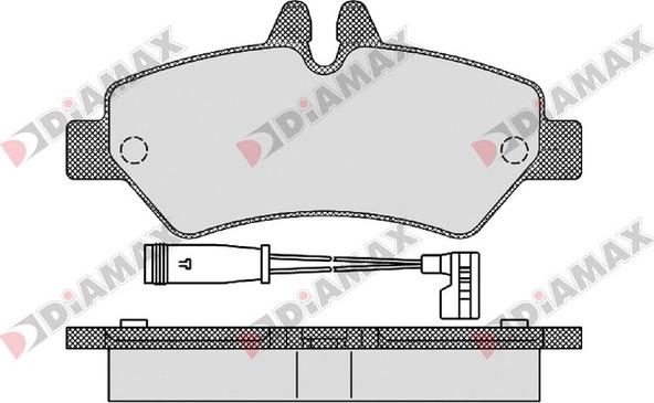 Diamax N09134 - Тормозные колодки, дисковые, комплект autodnr.net