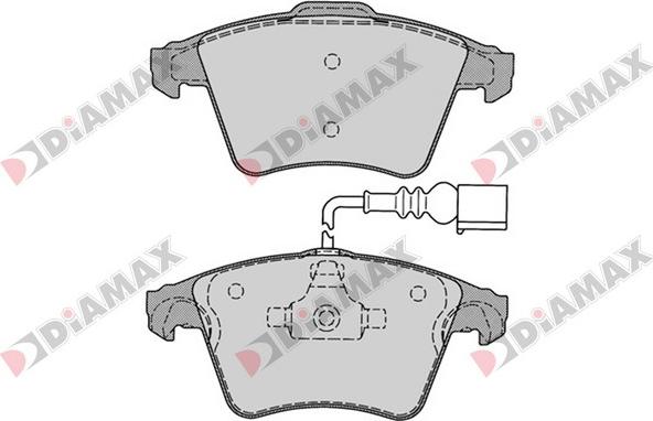 Diamax N09140 - Тормозные колодки, дисковые, комплект autodnr.net