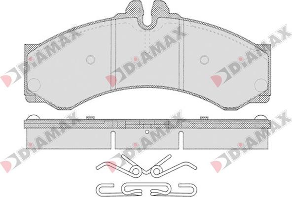 Diamax N09144 - Тормозные колодки, дисковые, комплект autodnr.net