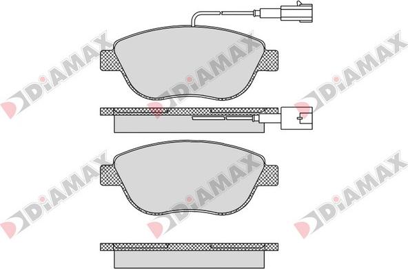 Diamax N09161 - Тормозные колодки, дисковые, комплект autodnr.net