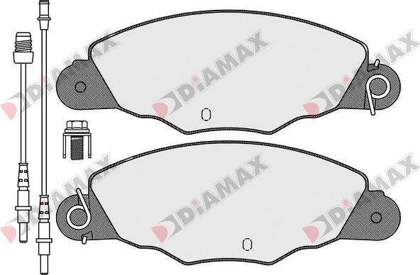 Diamax N09167 - Тормозные колодки, дисковые, комплект autodnr.net